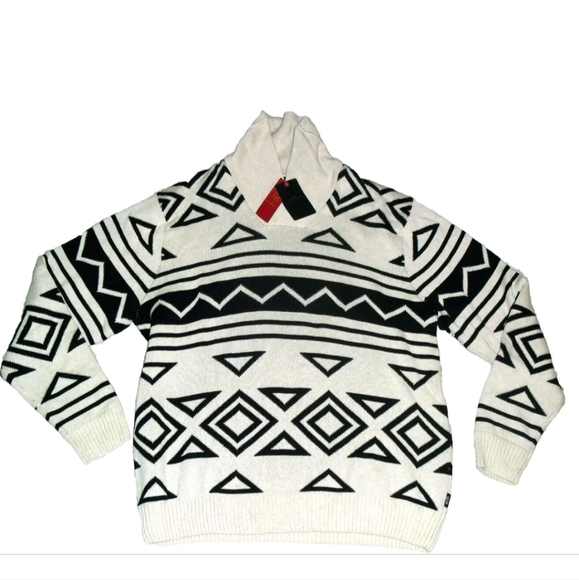 Chaps $79 Southwestern Aztec Style Mens Collared Sweater sz. XL New Tags - Picture 1 of 4
